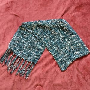 Blue + Turquoise Knit Scarf